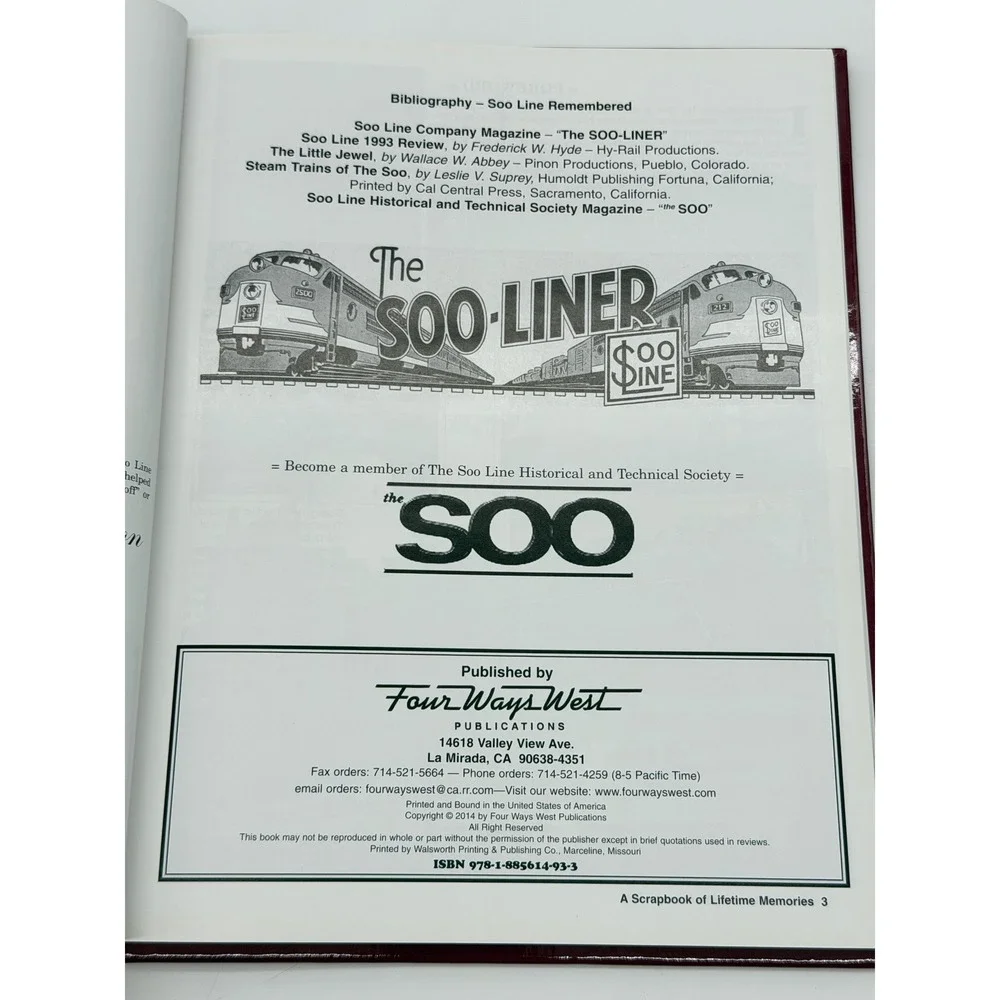 Four Ways West Soo Line Remembered by Robert Larson Hardcover Book 2014
